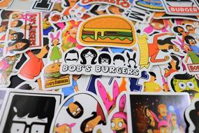 img 3 attached to 🍔 50 Pieces of Bob's Burger Stickers TV Show: Creative DIY Cartoon Stickers for Water Bottles, Hydro Flasks, Luggage, Computers, Notebooks, Phones, Home Decor, Walls, Gardens, Windows, and Snowboards - Funny Decorative Stickers
