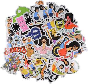 img 1 attached to 🍔 50 Pieces of Bob's Burger Stickers TV Show: Creative DIY Cartoon Stickers for Water Bottles, Hydro Flasks, Luggage, Computers, Notebooks, Phones, Home Decor, Walls, Gardens, Windows, and Snowboards - Funny Decorative Stickers