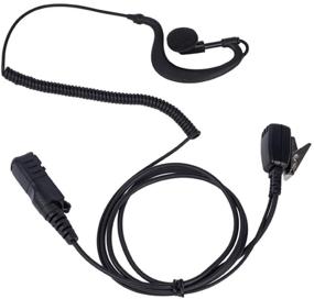 img 4 attached to 🎧 Klykon G Shape Earpiece Headset Mic PTT for Motorola XPR3500 XPR3000 XPR3300e XPR3500e - Walkie Talkie 2 Way Radio Accessory