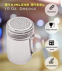 img 3 attached to 🧂 EHOMEA2Z Stainless Steel Dredge Shaker 10oz – Versatile Salt, Spice, Sugar, and Flour Dispenser with Handle