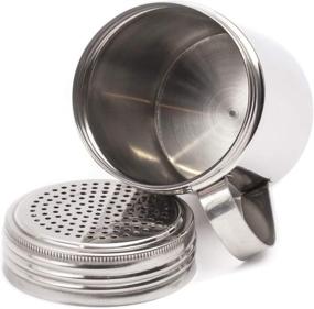 img 2 attached to 🧂 EHOMEA2Z Stainless Steel Dredge Shaker 10oz – Versatile Salt, Spice, Sugar, and Flour Dispenser with Handle