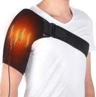 🔥 adjustable heat therapy shoulder wrap - heated shoulder pad brace for men and women, provides relief for frozen shoulder, rotator cuff injuries, and shoulder dislocation pain логотип