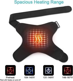 img 3 attached to 🔥 Adjustable Heat Therapy Shoulder Wrap - Heated Shoulder Pad Brace for Men and Women, Provides Relief for Frozen Shoulder, Rotator Cuff Injuries, and Shoulder Dislocation Pain