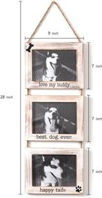 img 3 attached to 🐶 Dogs Wall Picture Frame: 5x7 Collage with String - Husky Dog & Shepherd Dog Pet Picture Frames Memorial Display Frame on Ropes - Ideal Wall Gifts for Home and Office