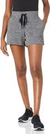 🩳 comfortably stylish: amazon essentials women's brushed tech stretch shorts logo