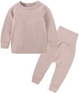 👶 hzybaby toddler thermal cotton base layer set | soft & warm baby girls boys jammies logo