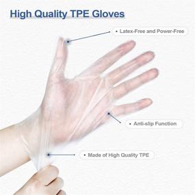 img 3 attached to DABOGOSA TPE Disposable Gloves 💼 - Latex-Free Plastic Gloves for Single-Use