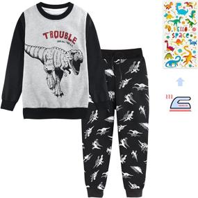 img 3 attached to Стильный и удобный набор игровой одежды из флиса Zukocert Playwear SetLL 120 для мальчиков' Clothing and Active Play.