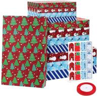 🎁 набор из 12 праздничных подарочных коробок cabilock - большие рождественские коробки с крышками и лентами для идеальной упаковки подарков на рождество. логотип