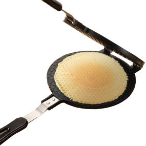 img 4 attached to Waffle Maker with Deep Fill Non-Stick Plates and Teflon Coating for Easy Cleaning - 🧇 Unique 7 Slice Round Waffle Pan Bakeware for Snacks and Breakfast, Compatible with Fuel Gas Stoves