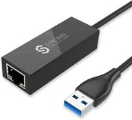 syncwire usb to ethernet adapter - high-speed usb 3.0 to rj45 gigabit ethernet adapter 10/100/1000mbps - compatible with windows mac os linux - for desktop laptop macbook chromebook notebook surface pro pc - black logo