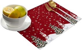 img 3 attached to Christmas Placemats Set Red Holiday Table Table Home Decoration Food Service Equipment & Supplies