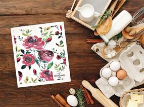 img 1 attached to 🌼 Swedish Dish Cloth 5 Pack: Eco Friendly Reusable Biodegradable Kitchen Towels with Farmhouse Boho Floral Design