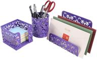 📎 efficiently organize your office with the easypag cute office supplies desk organizer set - purple логотип