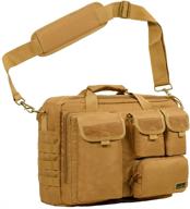 🎒 seibertron pro-multifunction shoulder messenger bag: ideal for 17.3" laptops in khaki logo