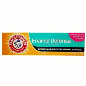 img 4 attached to 🦷 Зубная паста ARM & HAMMER Bright & Strong Truly Radiant Toothpaste, Crisp Mint 4.3 унций (набор из 4 шт.): Превосходное отбеливание зубов и укрепление для долговременного устного здоровья.