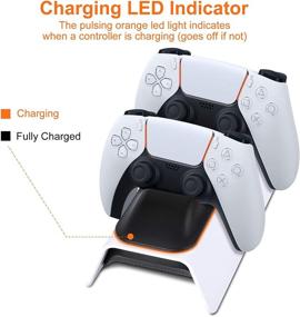 img 1 attached to 🎮 Ultimate PS5 Controller Charger: Upgraded Charging Station Dock with LED Indicator, Dual USB Type C Fast Charging and Safety Chip Protection