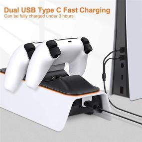 img 2 attached to 🎮 Ultimate PS5 Controller Charger: Upgraded Charging Station Dock with LED Indicator, Dual USB Type C Fast Charging and Safety Chip Protection