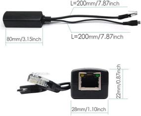 img 1 attached to 🔌 ANVISION 2-Pack 5V 2.4A PoE Splitter Adapter | IEEE 802.3af Compliant | Micro USB | 48V to 5V/2.4A | Optimized for Tablets, Dropcam, Raspberry Pi, IPC, IP Camera, and More