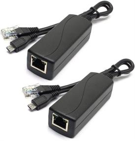 img 4 attached to 🔌 ANVISION 2-Pack 5V 2.4A PoE Splitter Adapter | IEEE 802.3af Compliant | Micro USB | 48V to 5V/2.4A | Optimized for Tablets, Dropcam, Raspberry Pi, IPC, IP Camera, and More