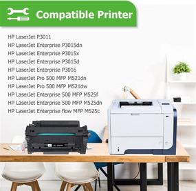 img 2 attached to 🖨️ High-Quality Aztech Compatible Toner Cartridge Replacement for HP 55A 55X CE255A CE255X Toner - Perfect for HP Laserjet P3015/P3015dn/P3015x, HP Laserjet Pro 500 MFP M521dn/M521dw/M521 M525 Printers (Black, 2-Pack)