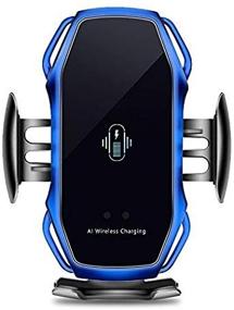 img 1 attached to 🔌 SEGEMS Fast Charging 3-in-1 Wireless Charger with Auto Clamping Phone Holder for Mobile Use in Car - A5 Car Charger, Blue