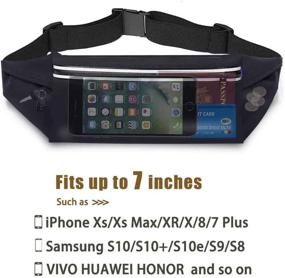 img 3 attached to 🏃 GEARWEAR Running Waist Belt Fanny Pack Phone Holder for iPhone XR XS MAX 8 Plus Runner Pouch Bag Men Women for Workout Walking Fitness Exercise Gym Athletes Hiking" - Updated SEO-friendly Product Name: "GEARWEAR Running Waist Belt Fanny Pack Phone Holder for iPhone XR XS MAX 8 Plus - Unisex Runner Pouch Bag Ideal for Workout, Walking, Fitness, Exercise, Gym, Athletes, and Hiking