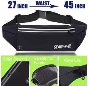 img 1 attached to 🏃 GEARWEAR Running Waist Belt Fanny Pack Phone Holder for iPhone XR XS MAX 8 Plus Runner Pouch Bag Men Women for Workout Walking Fitness Exercise Gym Athletes Hiking" - Updated SEO-friendly Product Name: "GEARWEAR Running Waist Belt Fanny Pack Phone Holder for iPhone XR XS MAX 8 Plus - Unisex Runner Pouch Bag Ideal for Workout, Walking, Fitness, Exercise, Gym, Athletes, and Hiking