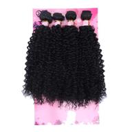 get flawless curls with frelyn kinky curly hair bundles | luxurious synthetic weave | black color | 18 18 20 20 inches | heat resistant | human hair softness logo