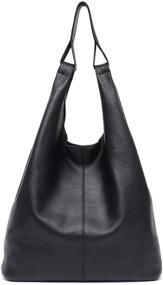 img 4 attached to 👜 STEPHIECATH Leather Knotted Shoulder Handbag - Stylish Women's Totes, Handbags & Wallets