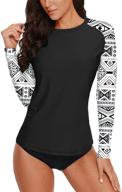 stay stylish and protected with women's tropical athletic rashguard shirts, swimsuits & cover ups logo