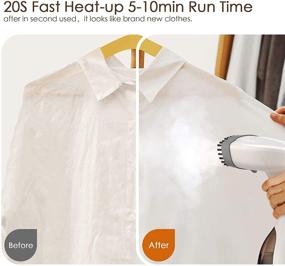 img 1 attached to 👕 1800W Handheld Garment Steamer - Quick 20s Heat Up, 2 Steam Options, Fabric Wrinkles Remover, LCD Smart Screen, Upgraded Nozzle, 350ml Water Tank