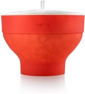 lekue red microwave popcorn popper/ maker logo