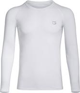 boys' compression shirt - youth fleece thermal long sleeve cold gear undershirts for boys logo