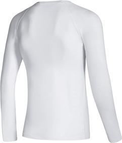 img 1 attached to Boys' Compression Shirt - Youth Fleece Thermal Long Sleeve Cold Gear Undershirts for Boys