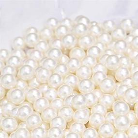 img 3 attached to 💄 XINHOME Makeup Beads for Brushes: Art Faux Pearls, 1200-Piece Round Pearl Beads for Securely Holding Makeup Brush, Lipstick, Mascara, Eyeliner - Ivory, 8mm