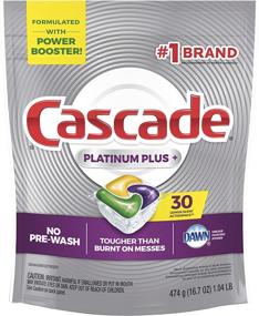 img 4 attached to Cascade Platinum Dishwasher Actionpacs Detergent Household Supplies