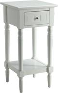 🤍 stylish french country khloe accent table: convenience concepts in white логотип