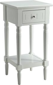 img 3 attached to 🤍 Stylish French Country Khloe Accent Table: Convenience Concepts in White