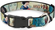 🐶 adjustable sizes snow white dwarves old witch evil queen scenes dog collar - buckle-down plastic clip for small, medium, and large dogs logo