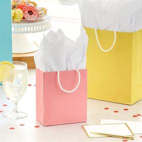 img 3 attached to 🎁 Assorted Recyclable Gift Bags (8 Bags: 3 Small 6&#34;, 3 Medium 9&#34;, 2 Large 13&#34;) in Pastel Blue, Pink, Yellow, Purple, Orange, and Green for Birthdays, Easter, Baby Gifts, and Bridal Showers - Hallmark