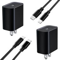 [сертифицированный apple mfi] зарядное устройство от veetone на 20 вт с usb c и функцией power delivery с разъемом для стены и кабель 6ft type c to lightning с быстрой зарядкой и синхронизацией, оплеткой для iphone 13/12/11/xs/xr/x/ipad/airpods - быстрое зарядное устройство для iphone логотип