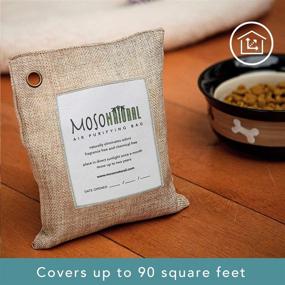 img 1 attached to 🌬️ MOSO NATURAL: The Original Air Purifying Bag 200g (5 Pack) - Effective Odor Eliminator for Cars, Closets, Bathrooms, Pet Areas - Unscented, Chemical-Free - Beige Linen Design