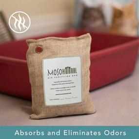 img 2 attached to 🌬️ MOSO NATURAL: The Original Air Purifying Bag 200g (5 Pack) - Effective Odor Eliminator for Cars, Closets, Bathrooms, Pet Areas - Unscented, Chemical-Free - Beige Linen Design