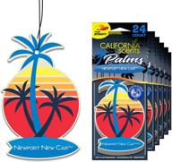 revitalize your ride with california scents hanging palms air freshener, newport new car - 24 count logo