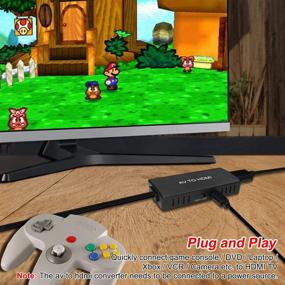 img 1 attached to 🔌 Адаптер AV в HDMI конвертер RCA в HDMI - Поддержка PAL/NTSC для Nintendo 64, ПК, Xbox, VHS, DV