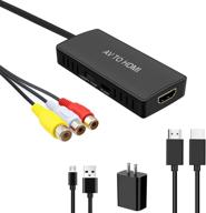 🔌 адаптер av в hdmi конвертер rca в hdmi - поддержка pal/ntsc для nintendo 64, пк, xbox, vhs, dv логотип