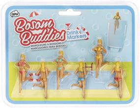 img 4 attached to 🍸 Set of 6 NPW Bosom Buddies Cocktail/Wine Glass Markers for Enhanced Convenience and Style!