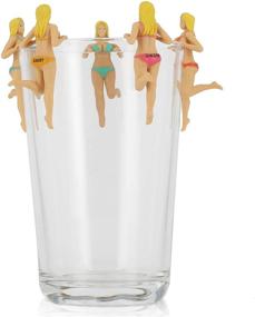 img 2 attached to 🍸 Set of 6 NPW Bosom Buddies Cocktail/Wine Glass Markers for Enhanced Convenience and Style!