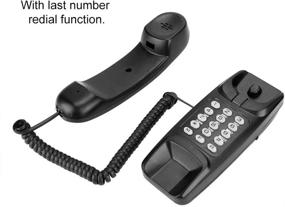 img 3 attached to Bewinner Corded Phone - Landline Telephone for Home with Flash, Mute, Redial - No Caller ID Display - Desktop/Wall Mount - Black